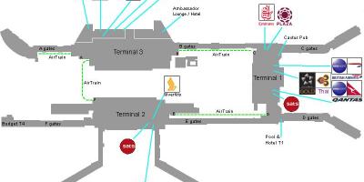 Harta e Singaporit aeroport