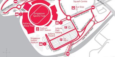 Harta e Singaporit qendër sportive