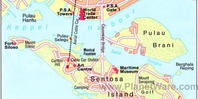 Harta e Singaporit atraksionet