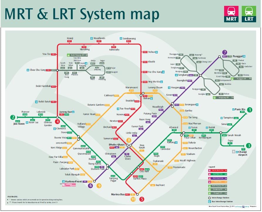 lrt rrugë hartë Singapor