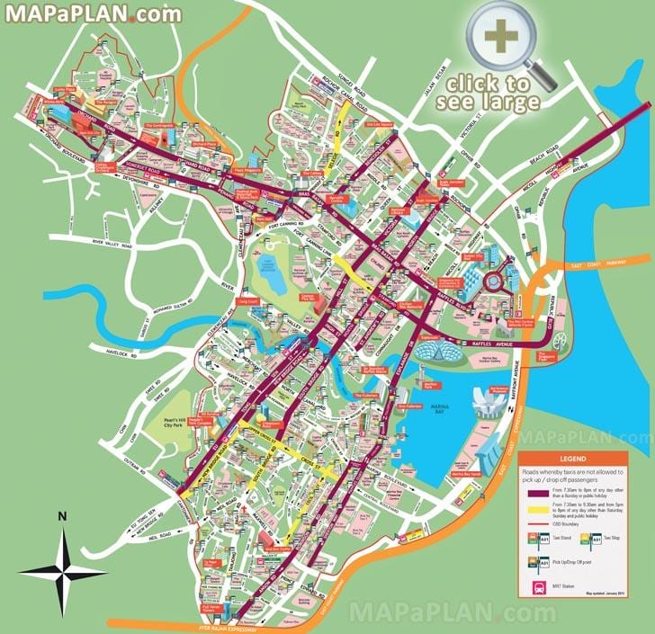 harta e qytetit Singapor