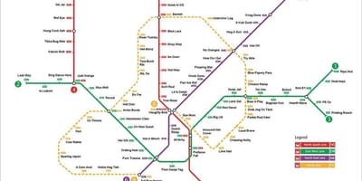 Mrt stacioni hartë Singapor