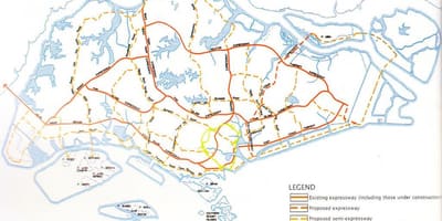 Singapor autostradës hartë